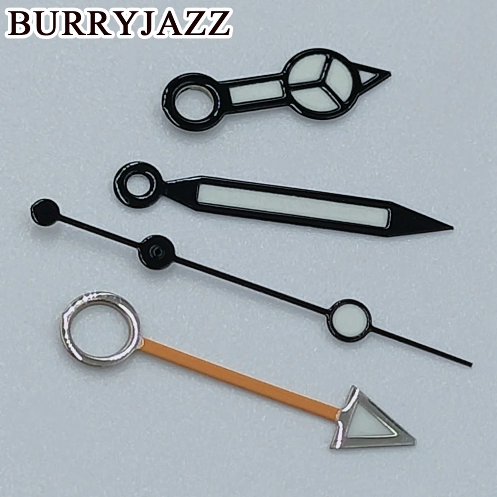 ساعة Burryjazz GMT المضيئة ، يد ذهبية وردية باللون الفضي والأزرق والأحمر والأرجواني والأخضر والأسود ، NH34