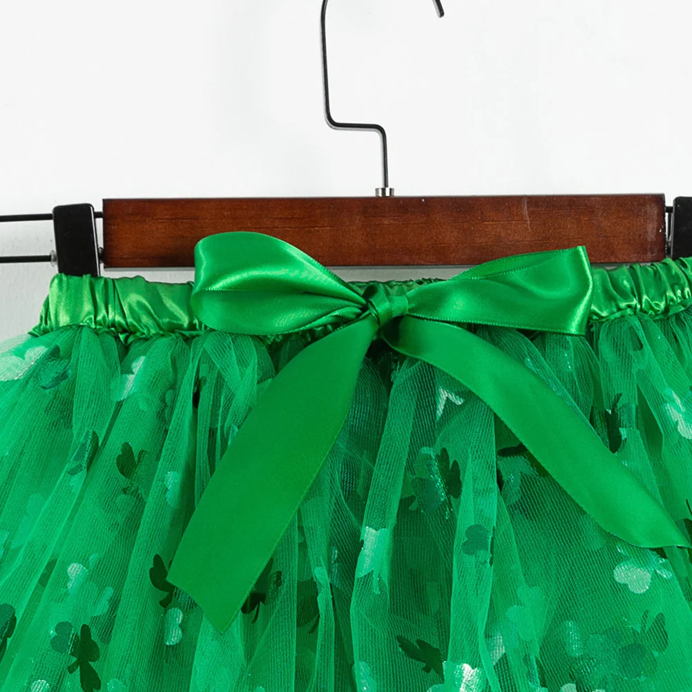 

Cute Design Tulle Skirt Size S Sparkly Bow Knot Easy Fit Comfortable Party Dress Up Outfit for Kids Festival