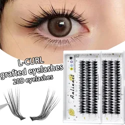 Cluster Lashes 20D L Curl 1box/60 Individual Eyelash Natural Eyelash extension 3D Russia Makeup Tools Lashes Faux Mink