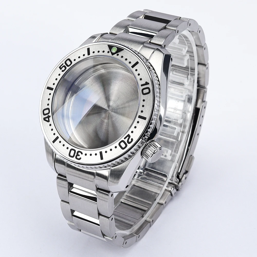 NH35 42mm Watch Case Watchbands Sapphire Glass For NH35 NH36 NH70 NH72 Movement 28.5mm Dial Watches For Men SPB185 Tiger Whale