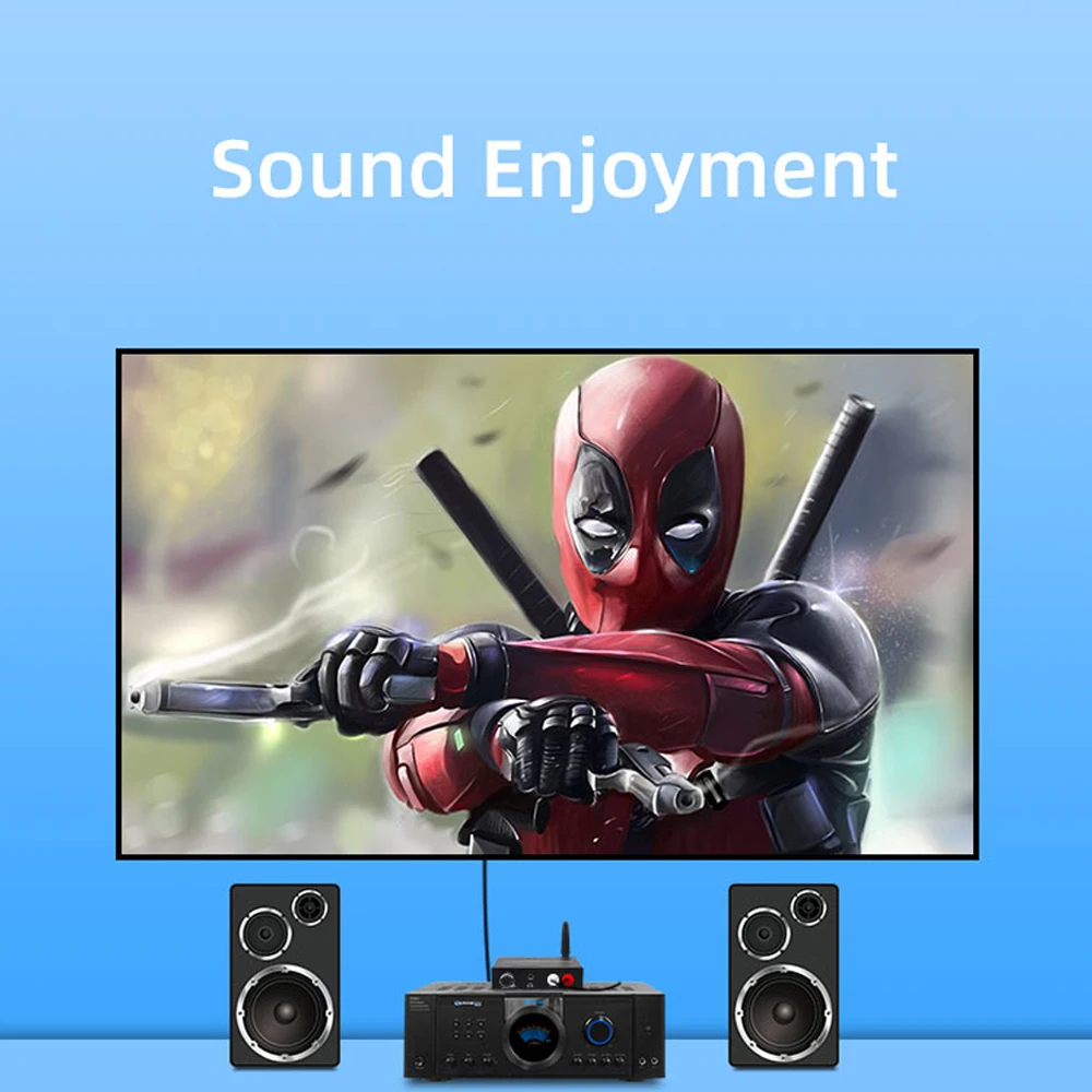 2025 DAC محول صوت رقمي إلى تناظري RCA R/L و3.5 ملم مع جهاز استقبال بلوتوث للتحكم في مستوى الصوت RCA لتلفزيون PS4