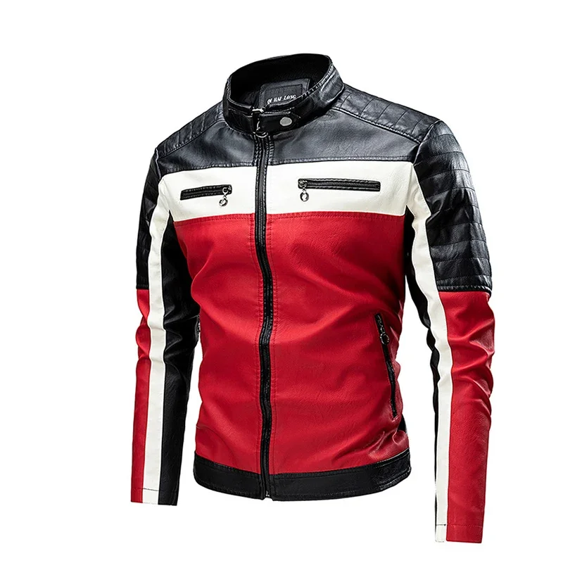 Herren Motorrad Lederjacke 2022 brandneue lässige warme Fleece Biker Arbeit Pu Jacke männlich wind dicht Winter Vintage Mantel