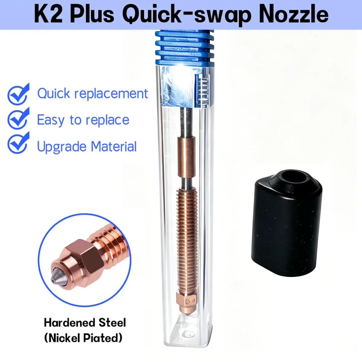 

ForCreality K2 Plus Hi Combo Nozzle Kit Hardened Steel All Metal Quick Swap Nozzle 3D Printer Parts
