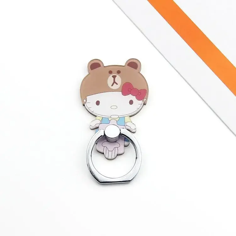 Sanrio Cartoon Hello Kitty Mobile Phone Holder Cute Kuromi Retractable Folding Cell Phone Holder Mobile Rotatable Stand Grip