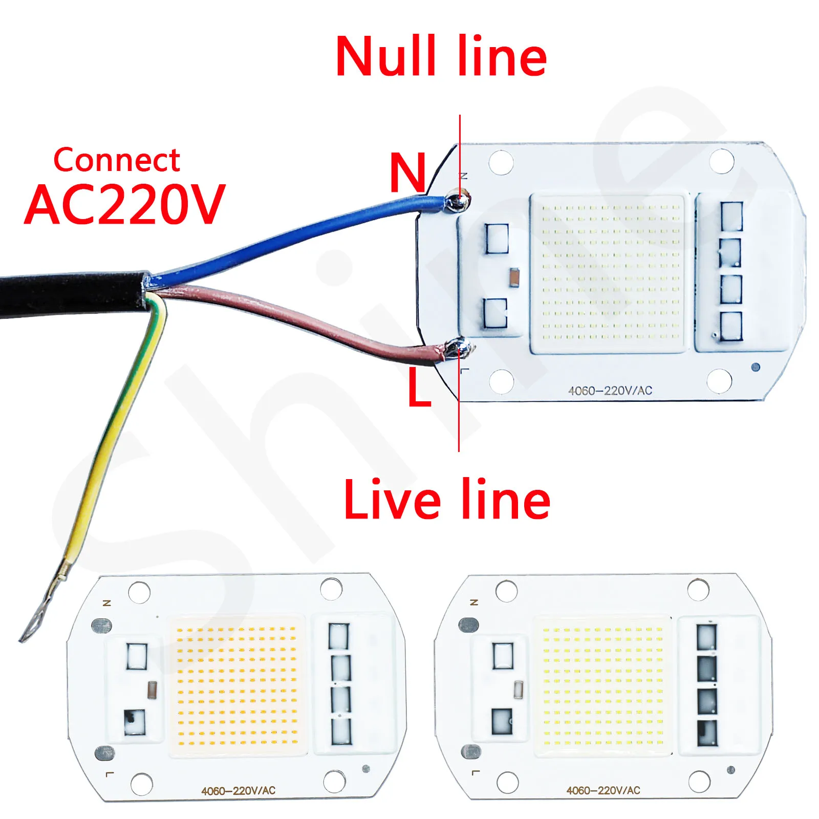 Alta luminosità LED COB Chip CSP lampada perline 50W LED Matrix AC 220V Smart IC illuminazione esterna proiettore lampadina faretto fai da te