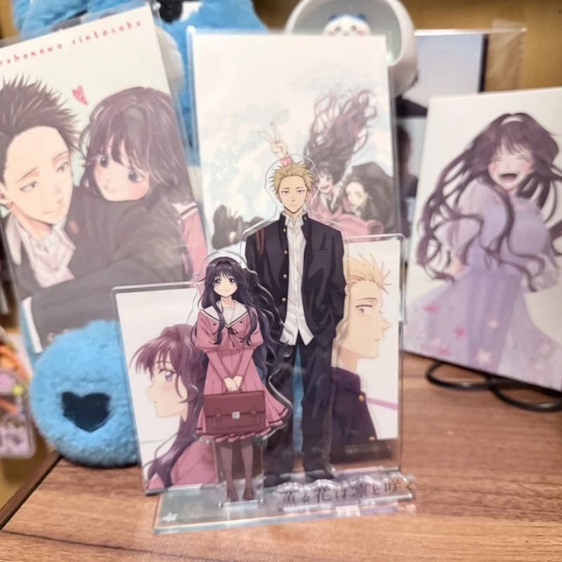 Official Fragrant Blooms Stand Tall Rintaro&Kaoruko Anime Figure Peripheral Acrylic Stand Desktop Ornament Collect Toy Gift Fans
