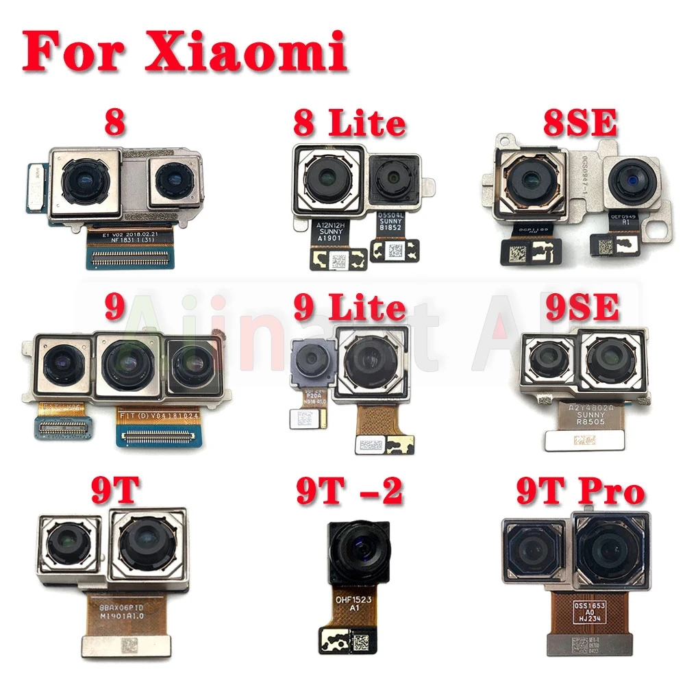 AiinAnt Wide Big Main Zurück Hinten Kamera Modul Band Flex Kabel Für Xiaomi Mi 6 6X 8 9 9SE 8SE SE Lite 9T Pro