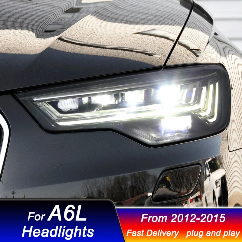 Car matrix Headlights for Audi A6L C7 2012-2015 new style full LED DRL Dynamic Signal Head Lamp Bi Xenon Beam Headlamp Accembly