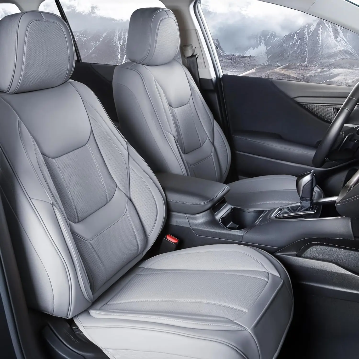 

Чехлы на передние сиденья автомобиля для моделей 2005-2009 годов, водонепроницаемая кожа, серые, с поддержкой спины из пены с эффектом памяти