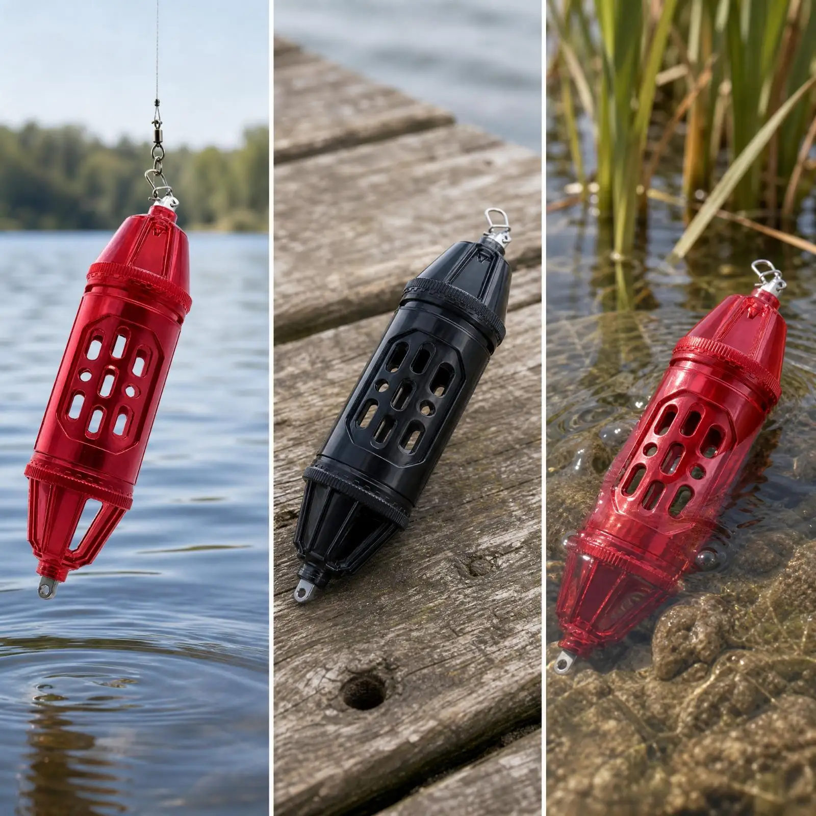 Sturdy Polycarbonate Cage for Fishing with Rotating Top Control Scent Release Fish view 5