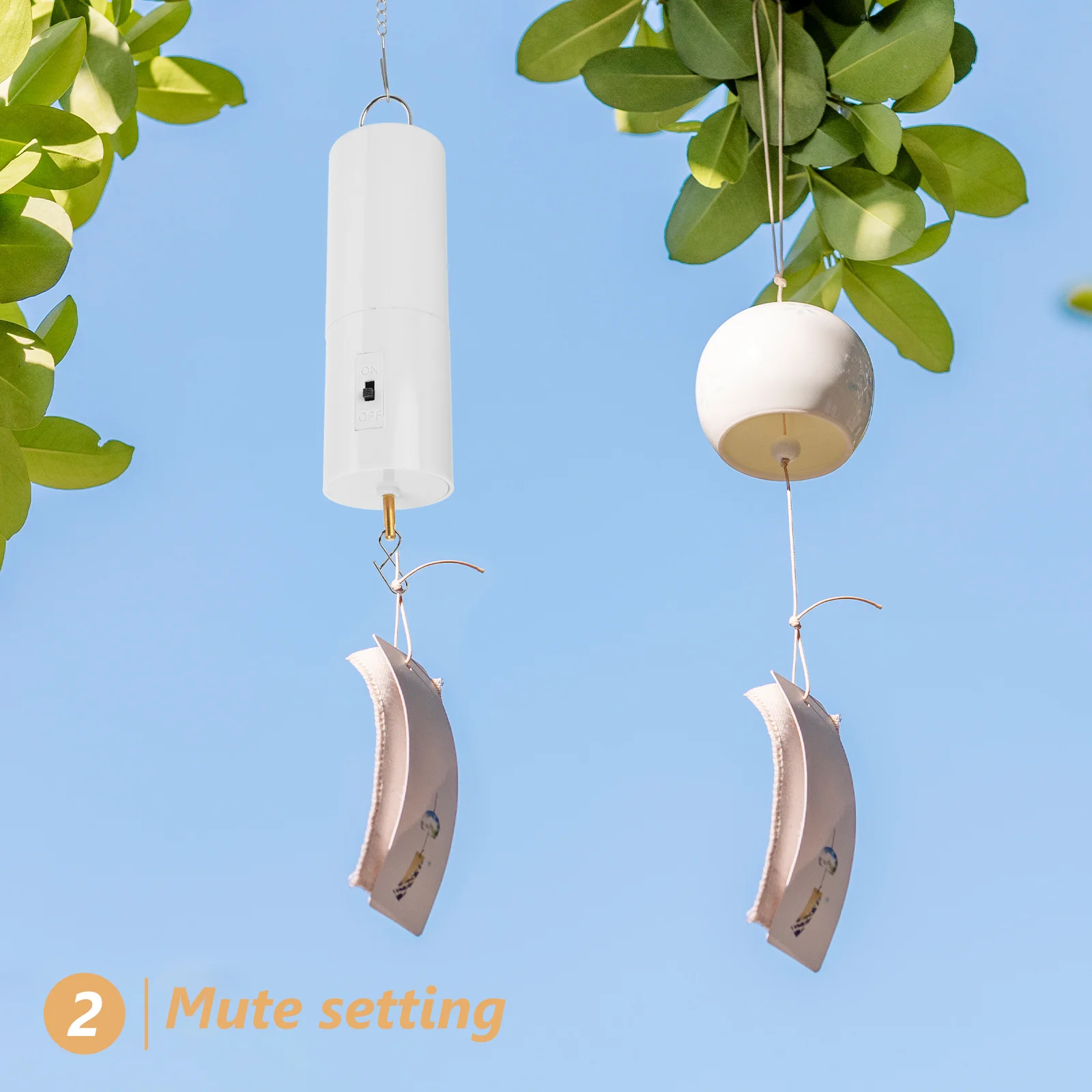 

2pcs Wind Motor Operated Hanging Display For Yard Outdoor Sculptures Garden Wind Chimes Replacement