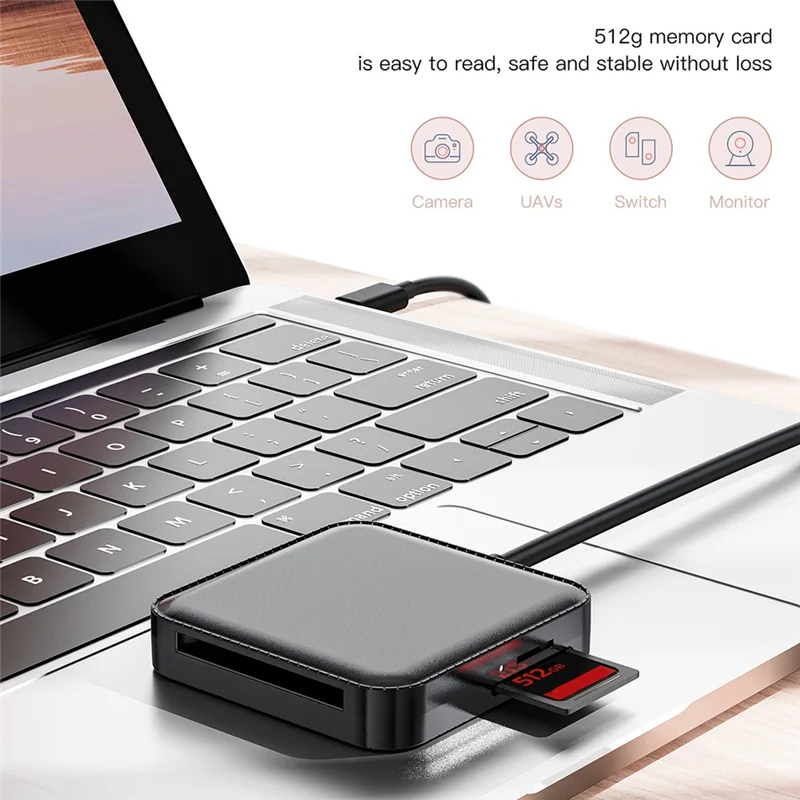 USB 3.0 SD-кардридер 4 в 1, несколько адаптеров для чтения карт MS.CF.TF.SD для компьютера, ноутбука, ПК для Android, Windows, ОС, прочный