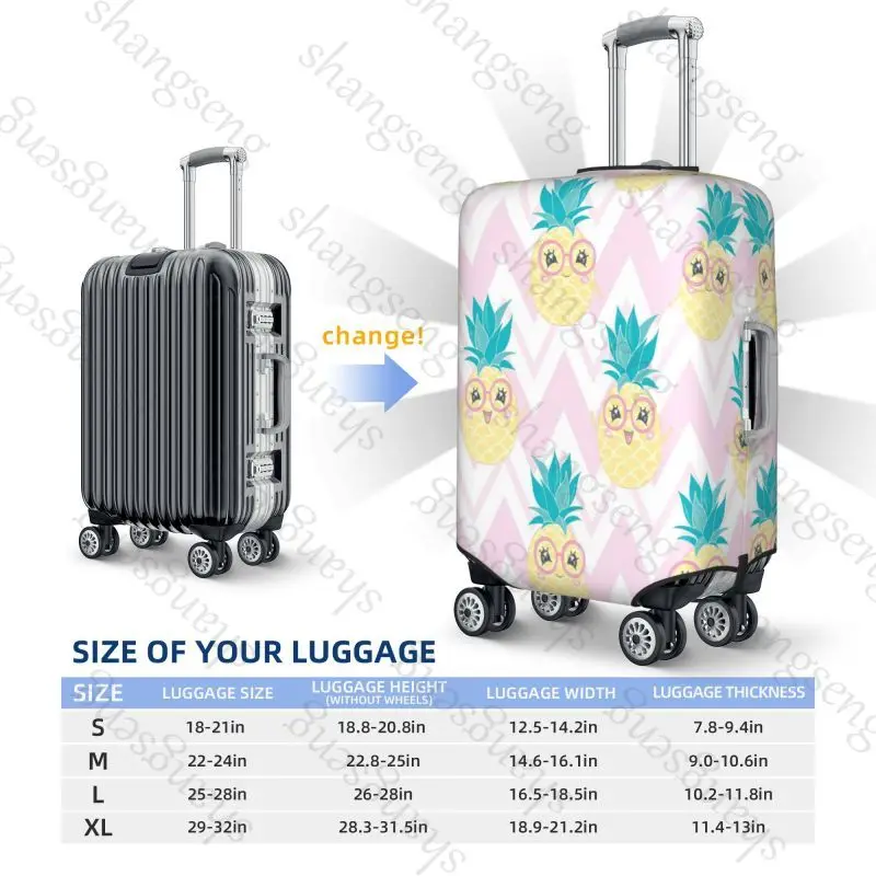 Cartoon pineapple fruit Thicken Luggage Cover Elasticity Trolley dust cover Suitcase Protection Cover Suitcase Case