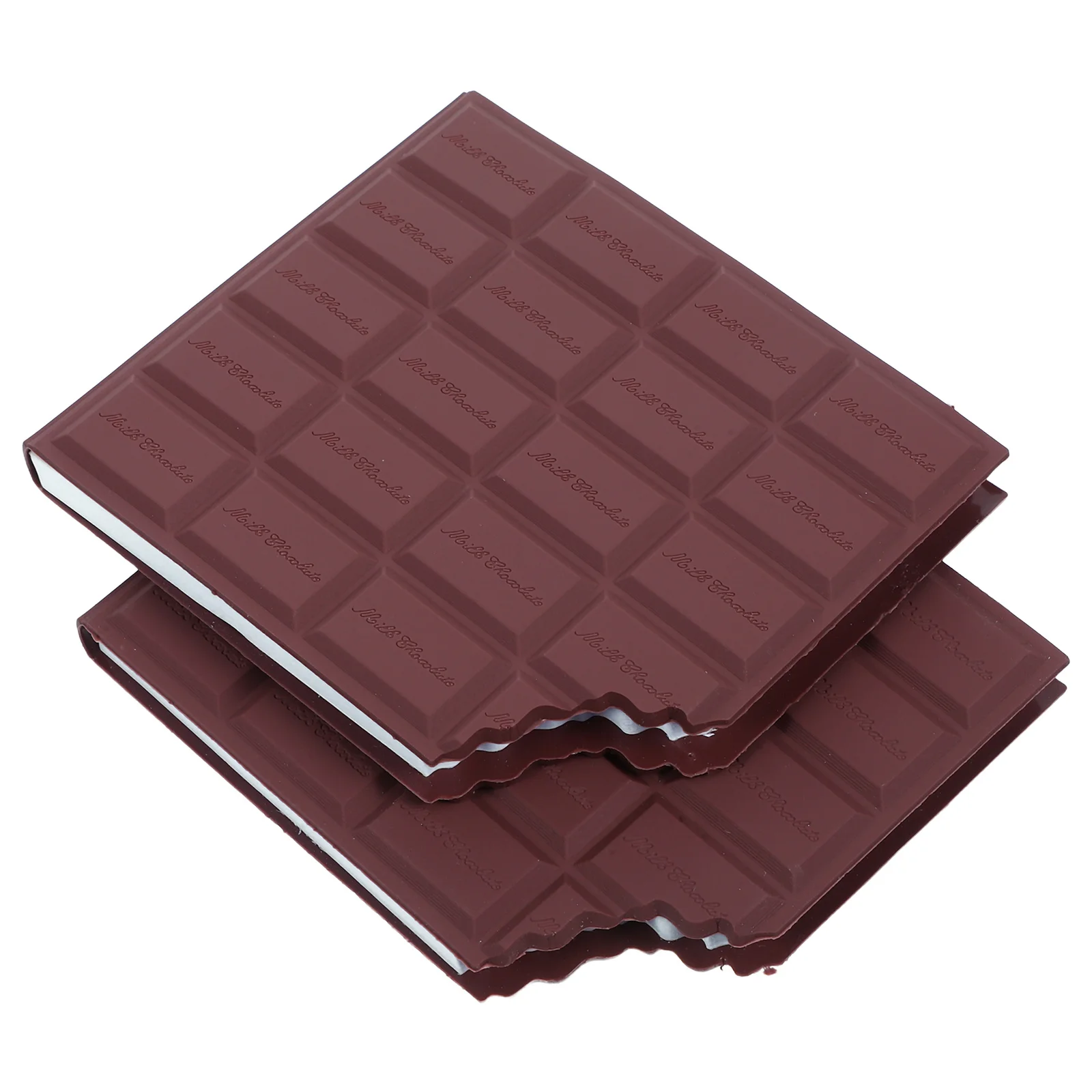 

2Pcs Cute Cartoon Chocolate Notepad Set Premium Binding Ring Notebook Moisture Resistant Small Notepad for Office School Daily