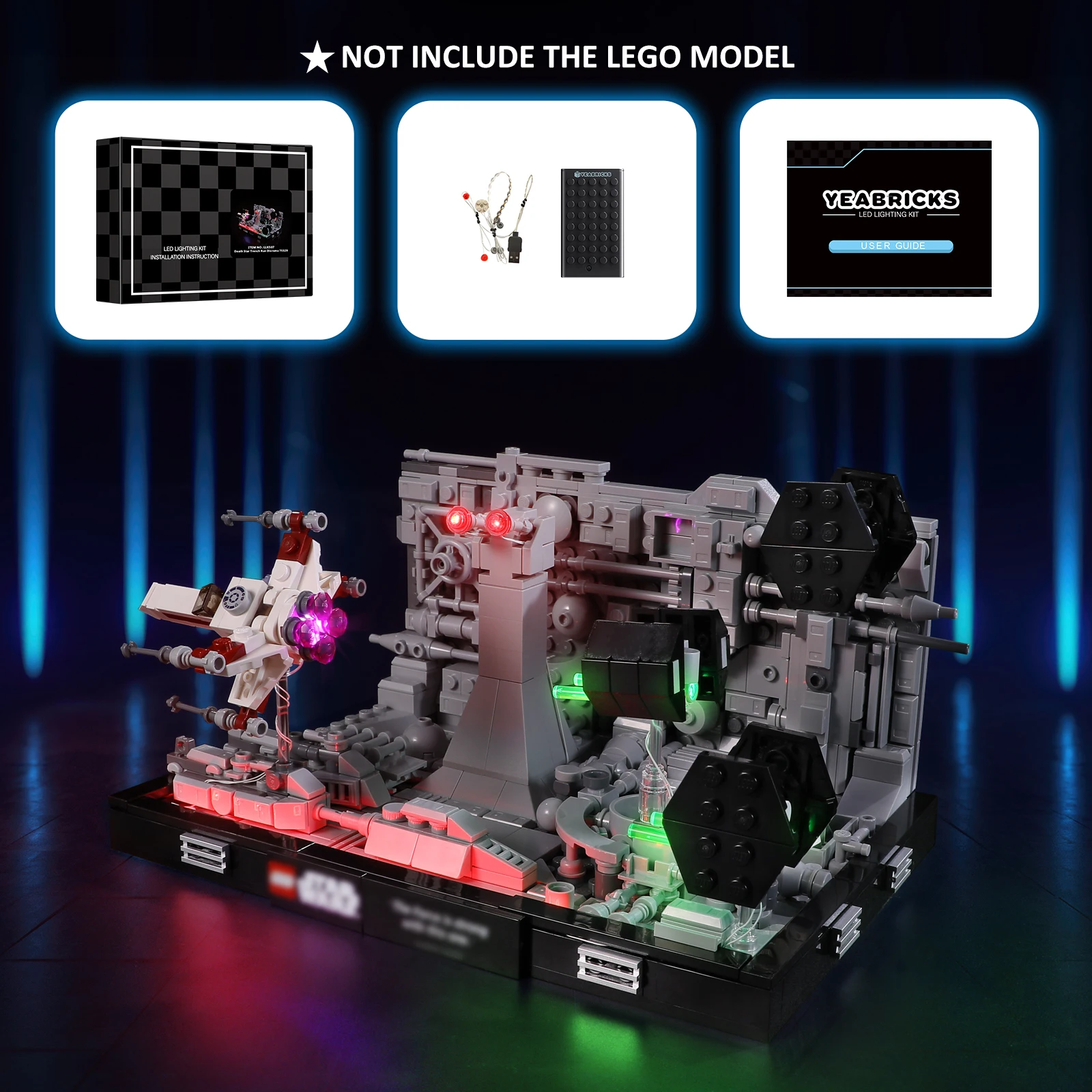 JOY MAGS Led Light Kit for 75329 Trench Run Diorama Building Blocks Set (NOT Include the Model) Bricks Toys for Children