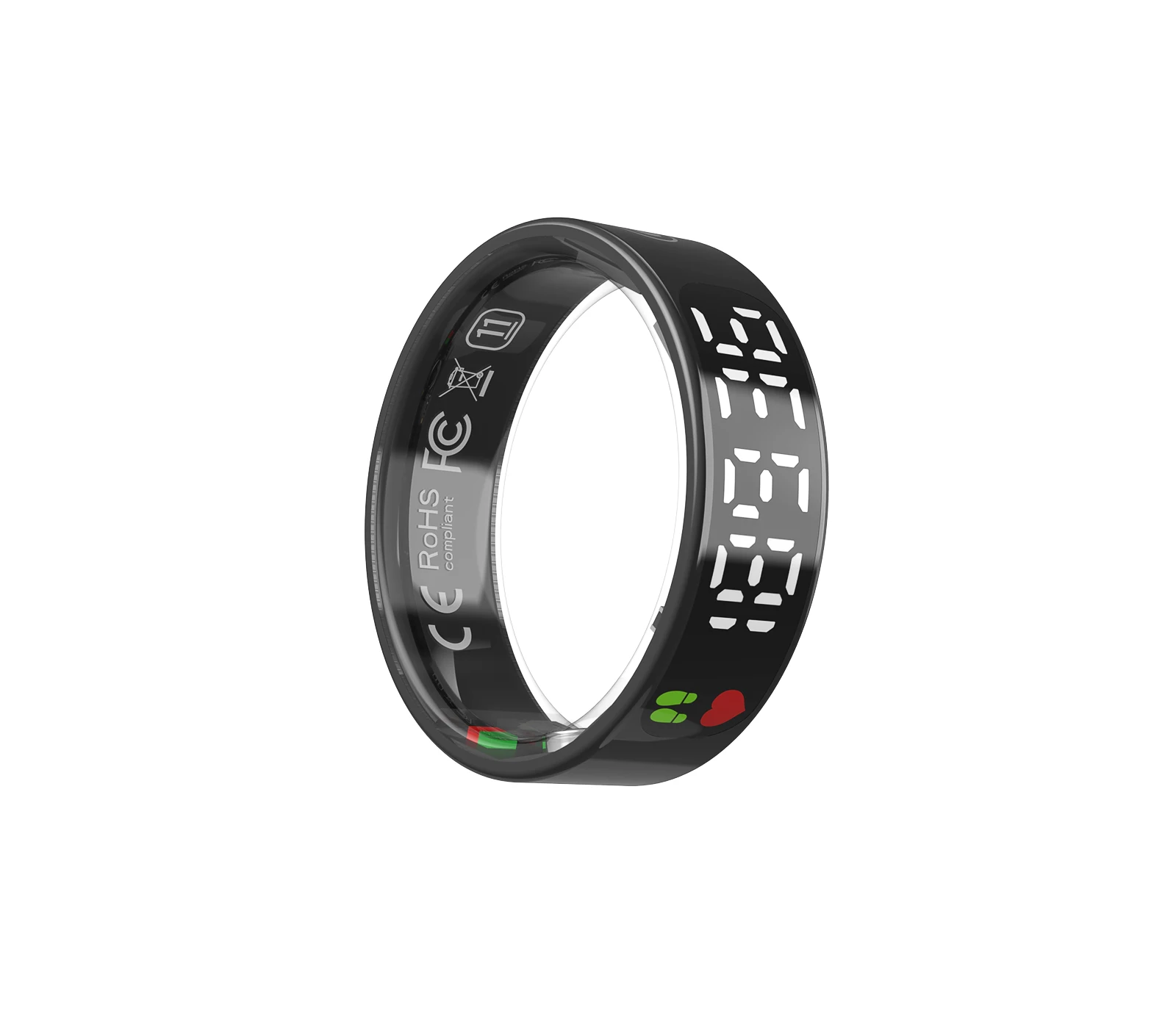 Smart Ring Sleep Monitor Bluetooth5.0 Blood Oxygen Tracker Fitness Tracker Ring IP68 & 5ATM Waterproof Multi-sport Modes