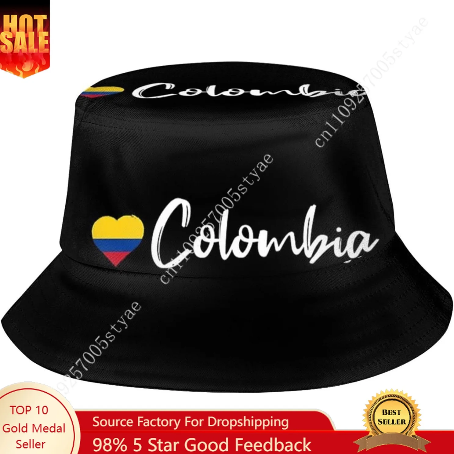 

Colombia Flag Bucket Hat Men Women High Quality Outdoor Cap Fashion Fisherman Caps Cool Fishing Hats Summer Beach Sun Hats