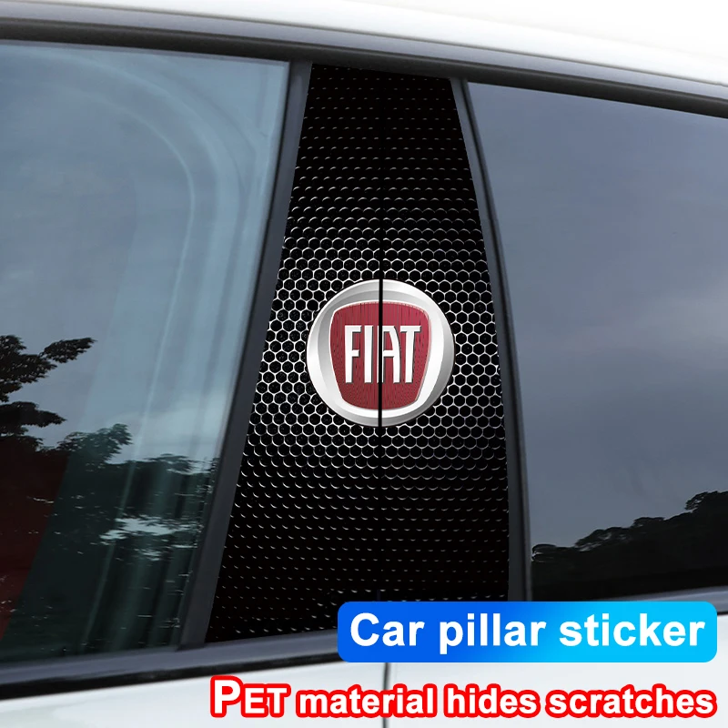 Pegatinas de coche Fiat, cubierta de pilar B, columna central de coche, arañazos, accesorios de decoración para Abarth 500 Panda Doblo Stilo FR Punto