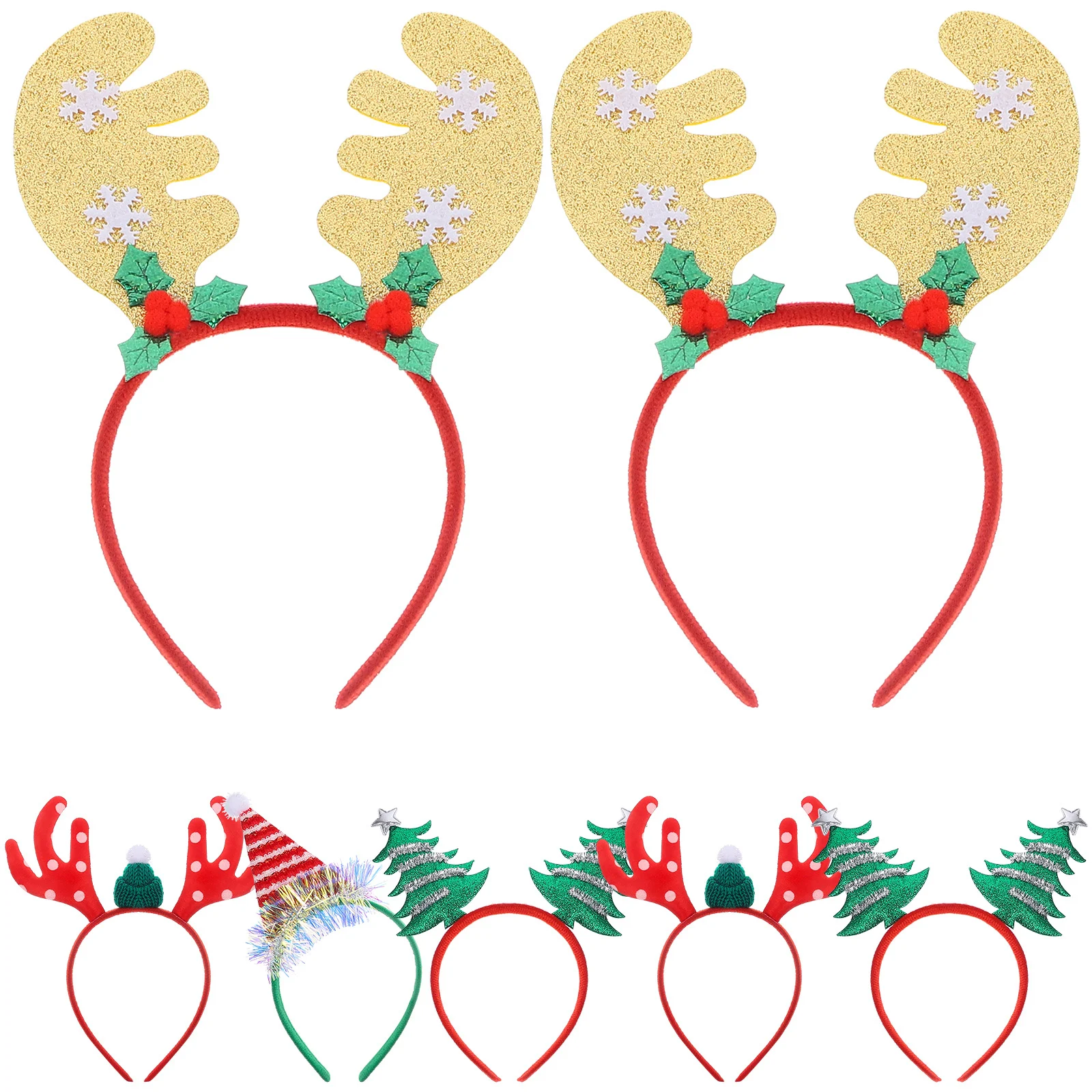 

7 Pcs Cartoon Headband Headdress Hair for Christmas Accessories Pop Headwear Headbands
