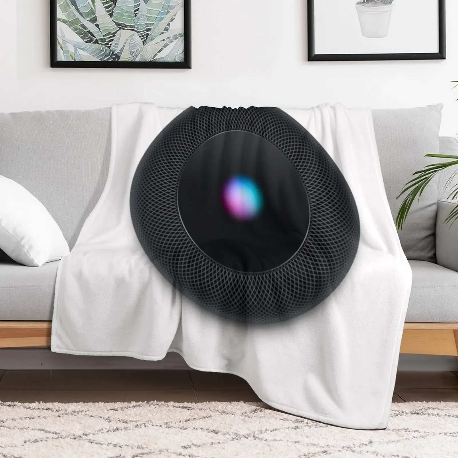 Apple HomePod - Space Grey - Siri Birds Eye View Throw Blanket For Decorative Sofa Thermal halloween Blankets