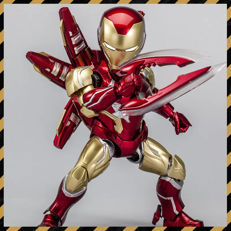

New SD Q Version Morstorm Iron Man Mk85 Assembled Model Painted Version Action Figures Kit Desktop Ornament Collection Gift Toys