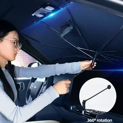 Parasol para parabrisas de coche, sombrilla frontal plegable, protección de verano, aislamiento térmico para asiento de coche, accesorios para coche