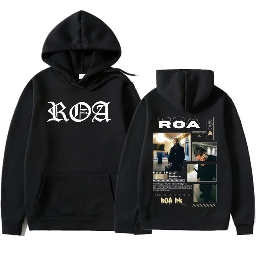 

Рэпер Roa Album Tour 2025 Толстовка с капюшоном в стиле хип-хоп, панк, эстетичная мужская модная повседневная толстовка High Street