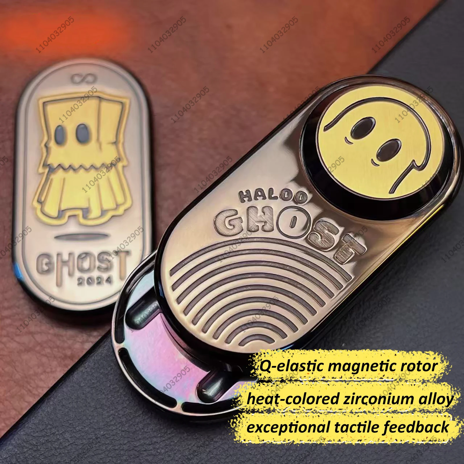 EDC Toy Ghost 2.0 Fidget Slider Diapason Fidget Spinner Carta magnetica Push Black Tech Fidget Gear Gadget Regalo antistress