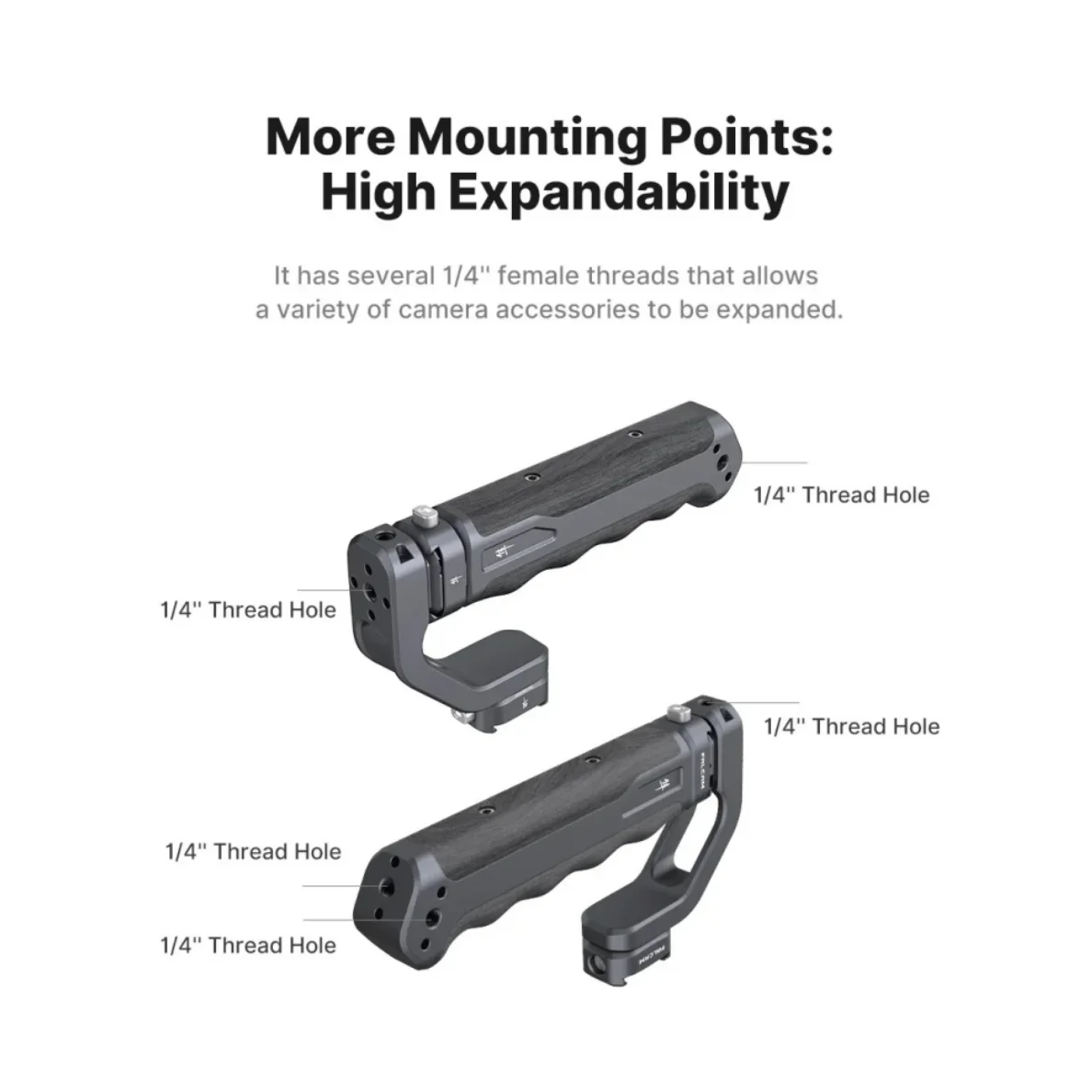 Falcam هيكل قفصي الشكل للكاميرا الإفراج السريع مقبض علوي قبضة متعددة 1/4 "-20 موضوع أري يده قبضة لسوني لوميكس نيكون فوجي