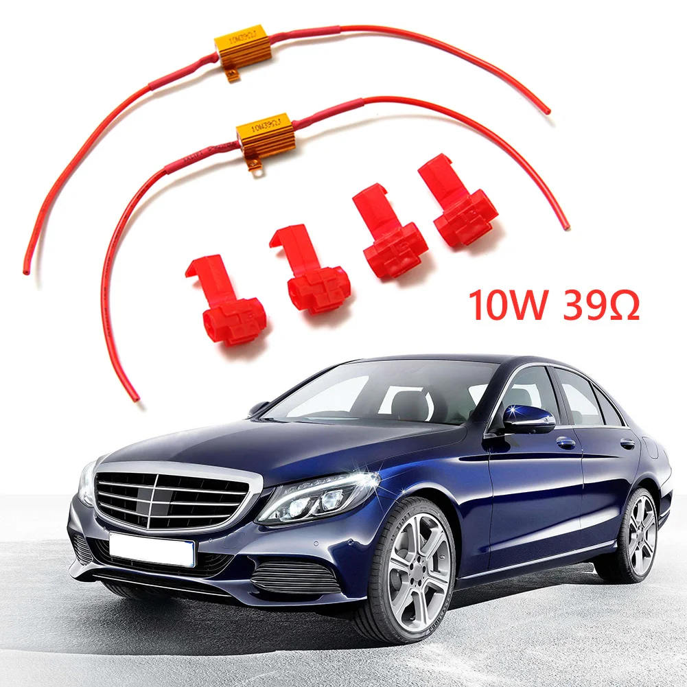 

1 Pair Waterproof Anti-Flicker 39ohm 10W Load Resistor Anti-Flashing Decoders Fast Flash Accessor Indicator Signal