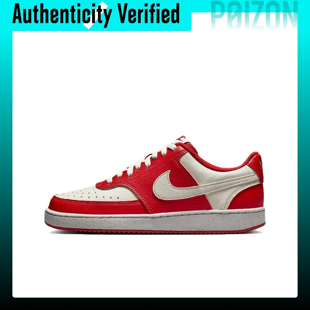 Nike Court Vision Slip Resistant Abrasion Resistant Low top Skateboard Shoes Women's Red White DH3158-602