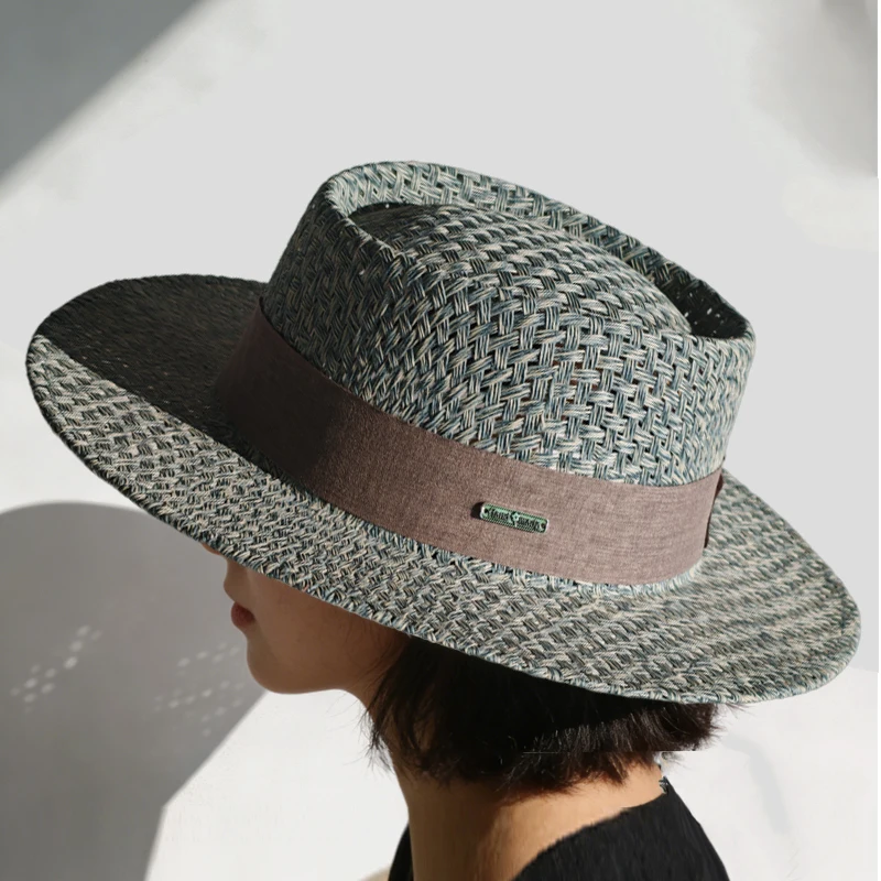 

Пляжные соломенные шляпы 2026 для женщин: защита от УФ-излучения, широкие поля, летняя модель с ажурным дизайном, шляпа-канотье (сомбреро де паха)