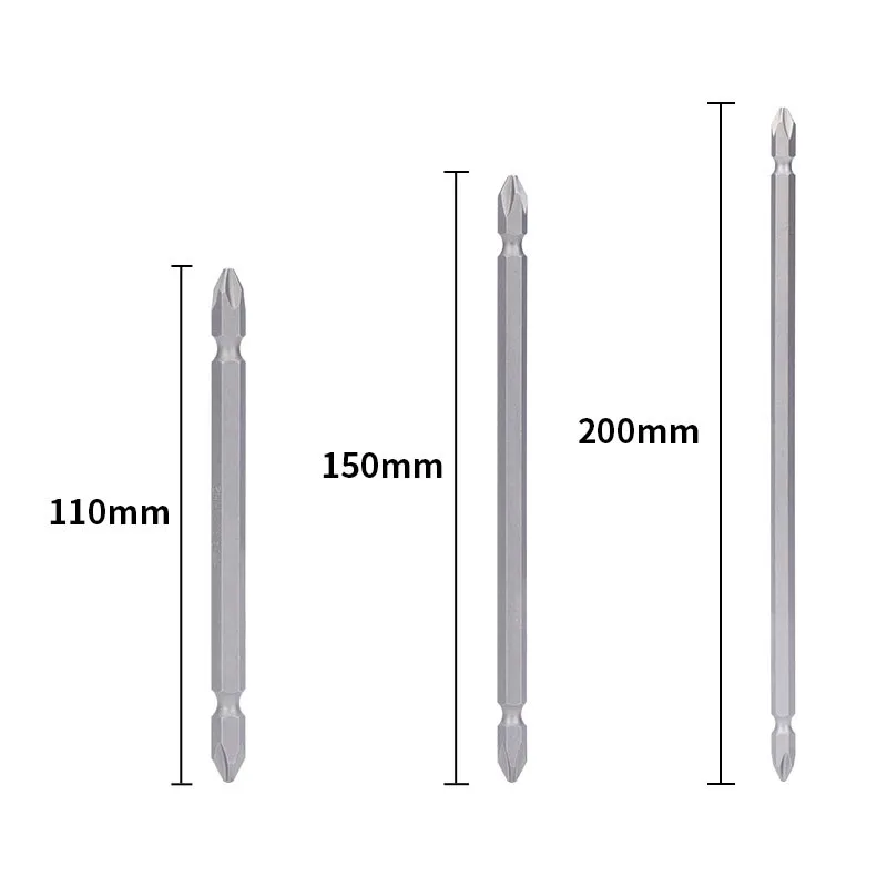 XCAN Double Head Screwdriver Bit 6mm Diameter Magnetic Cross Head Screwdriver Bits 110/150/200mm Length Hand Tools