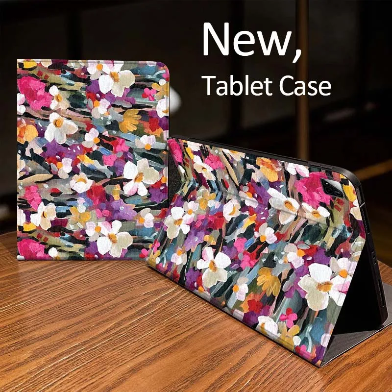 

Cartoon Floral Blue Pattern Case For Xiaomi Mi Redmi Pad 2 4 5 7S 6S 6 7 8 Plus SE Pro K 2025 inch 8.7 11 Tablet