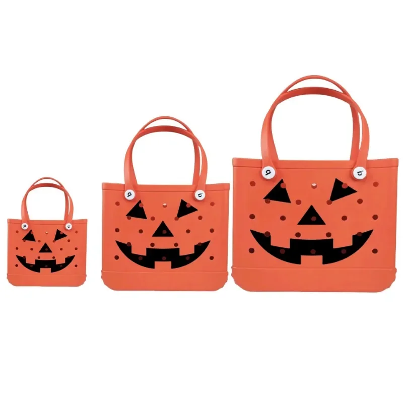 Festival-Ready Women's Pumpkin Bag EVA Monster Design Green Hole Punch Versatile for Halloween or Christmas