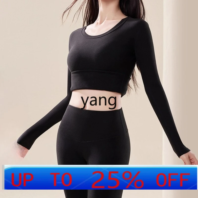 

LMM women's autumn and winter new round neck primer set slim-fitting seamless heating clothes