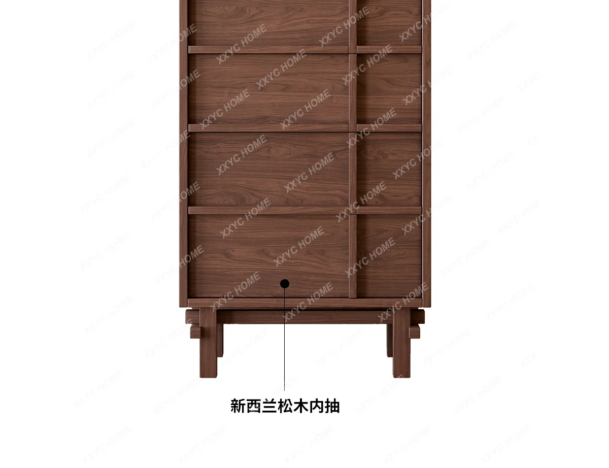 

*Retro five-bucket locker, large-capacity minimalist bedroom against the wall, multi-layer storage locker at the end of the bed