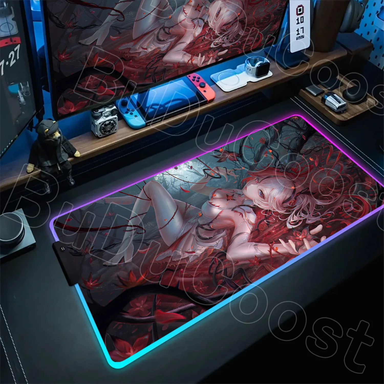 

900X400 HD Printing Kawaii Pretty Girl Camellya Popular Cool Wuthering Waves Gaming Mouse Pad XXL Keyboard Laptop RGB Table Mats