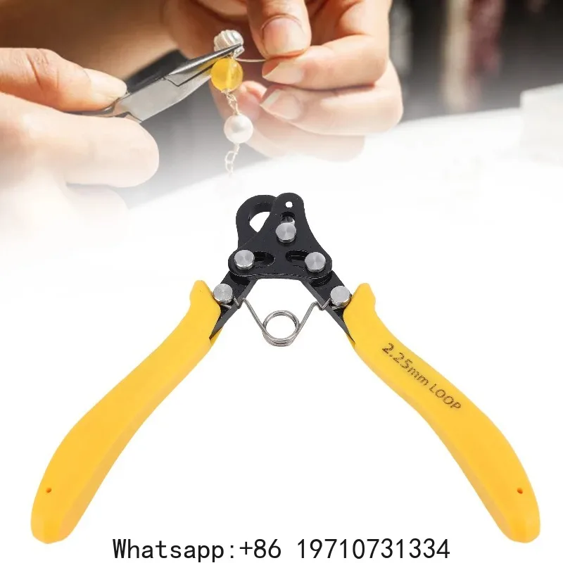 9 Pin Looping Pliers Looping Pliers Tool 2.25mm One Step Looper for 18-26 Gauges Craft Wire Golden Silver Copper Iron Winding view 2