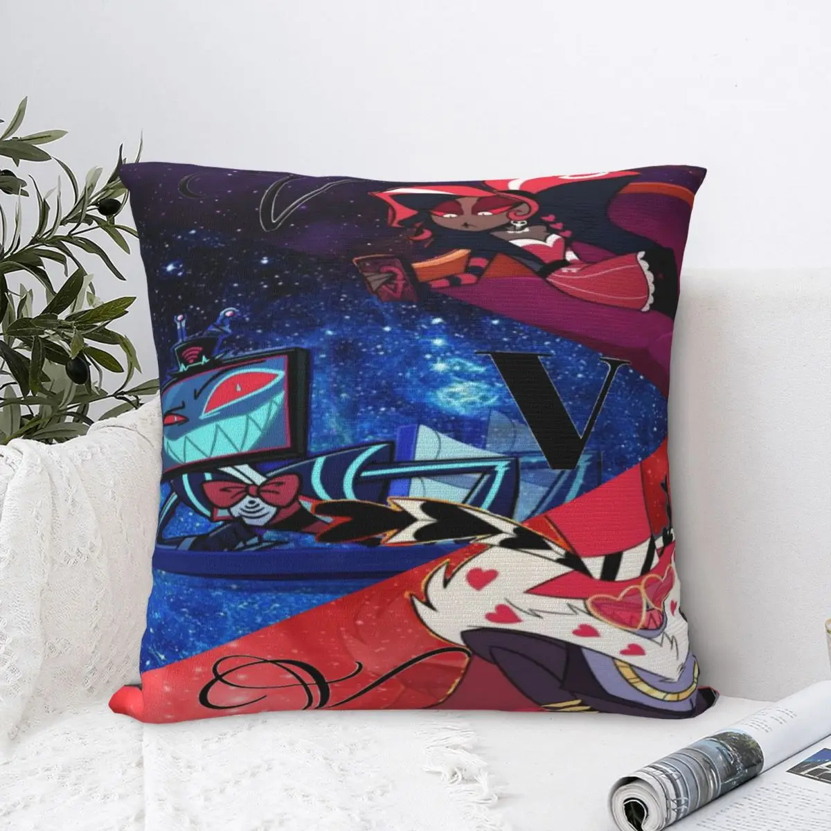 Y2K Home Hazbines Hoteles Alastor Vox 2Decoration Pillowcases Stuff Pillow Covers Square Multi Size