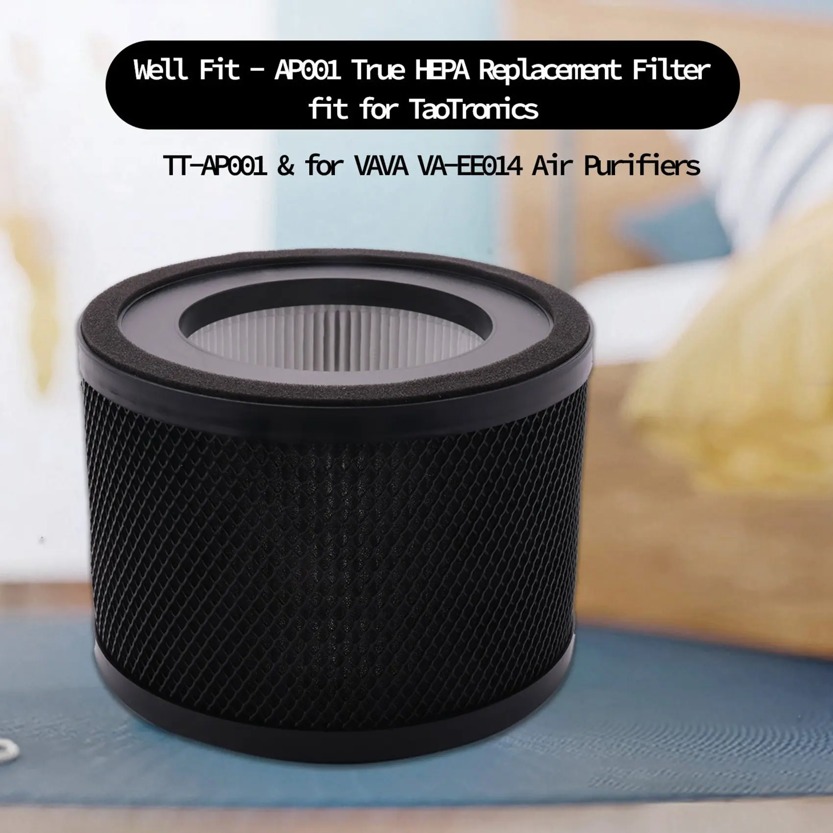 Filtre HEPA de rechange pour TaoTronics Purificateur d'air TT-AP001 pour VAVA Purificateur d'air VA-EE014 avec filtre à charbon actif