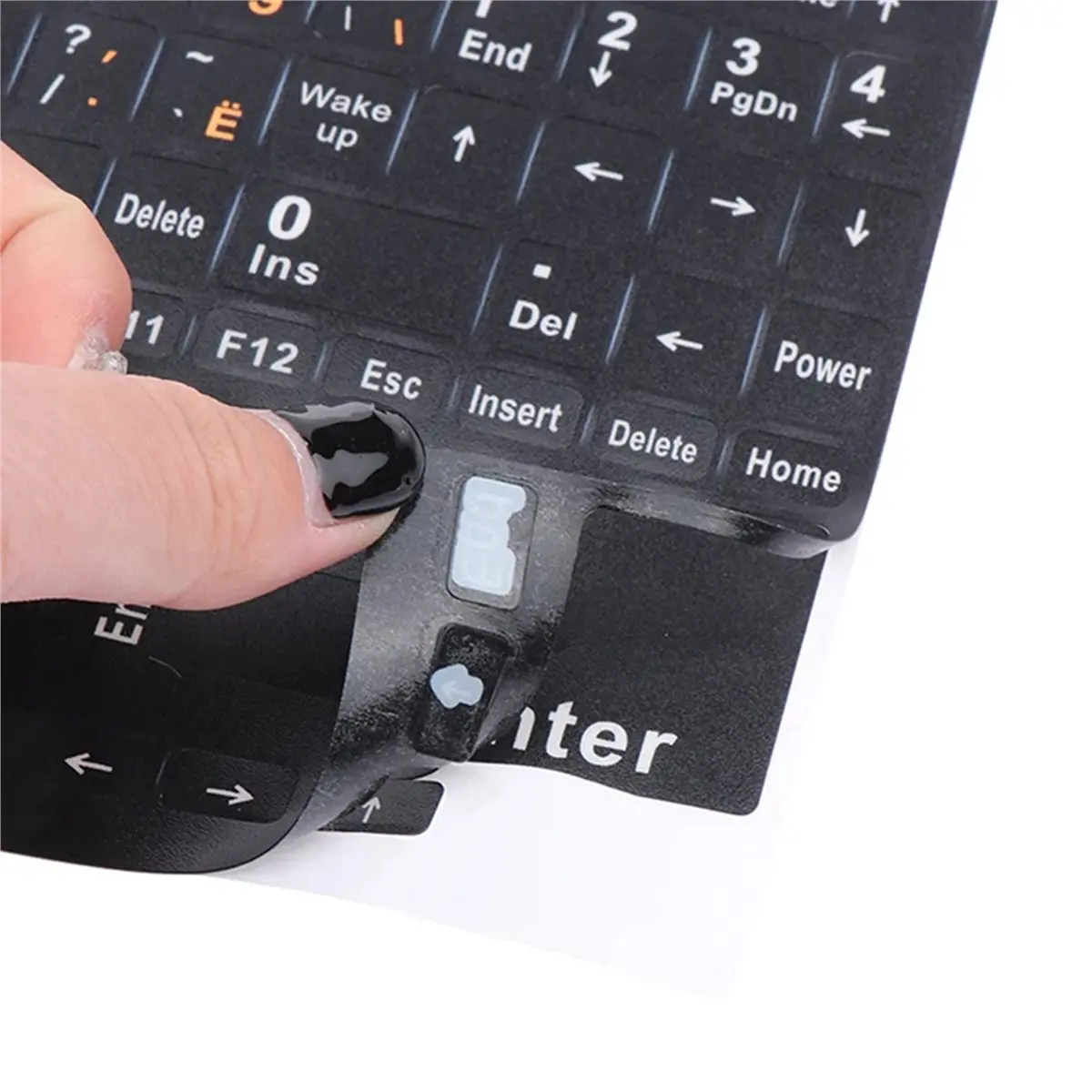 

Stable- 5Pc Full Size Russian Keyboard Stickers Letter Alphabet Layout Sticker Key for Laptop Desktop PC Russian -Orange Letters