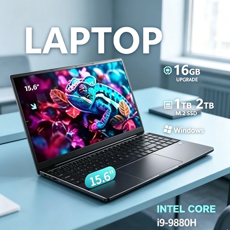 New Portable Business Black Intel Core i9-9880H 15.6