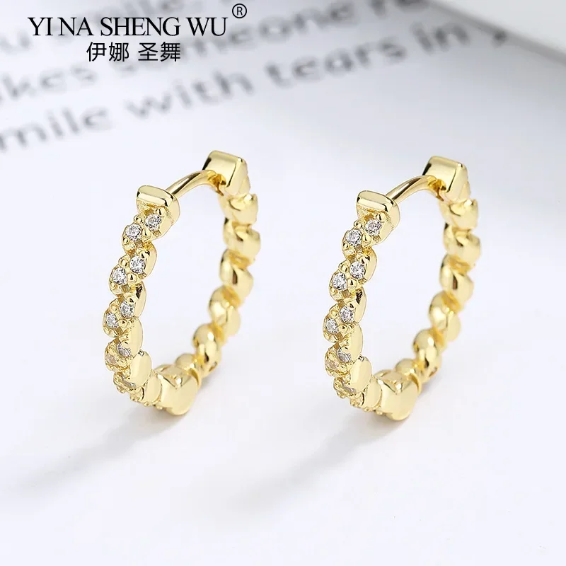 925 فضة كامل الماس تويست أقراط المرأة شخصية موضة أقراط بسيطة خفيفة فاخرة مزاجه الخطوبة #3