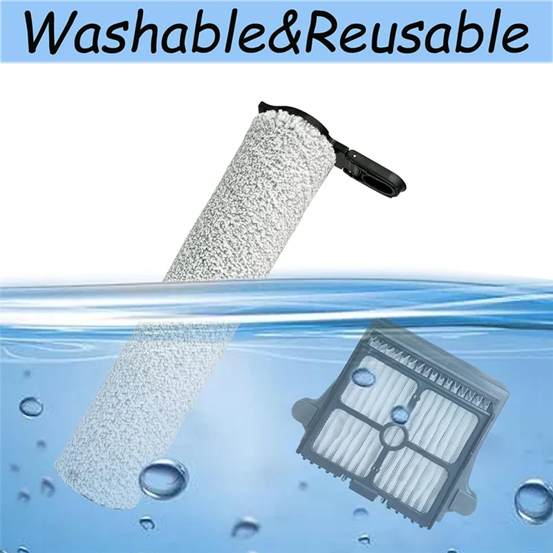 Roller Fortineco Floor One S7 Steam Accessories Kit Roller Spare Parts Replacement HEPA Filters Roller Brush-Y48A