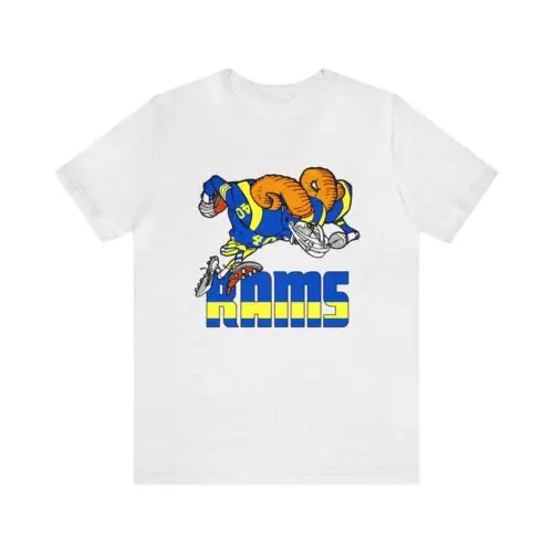 Los Angeles Rams Caricature Mascot 80s Vintage Retro Bella Premium Blend T-Shirt