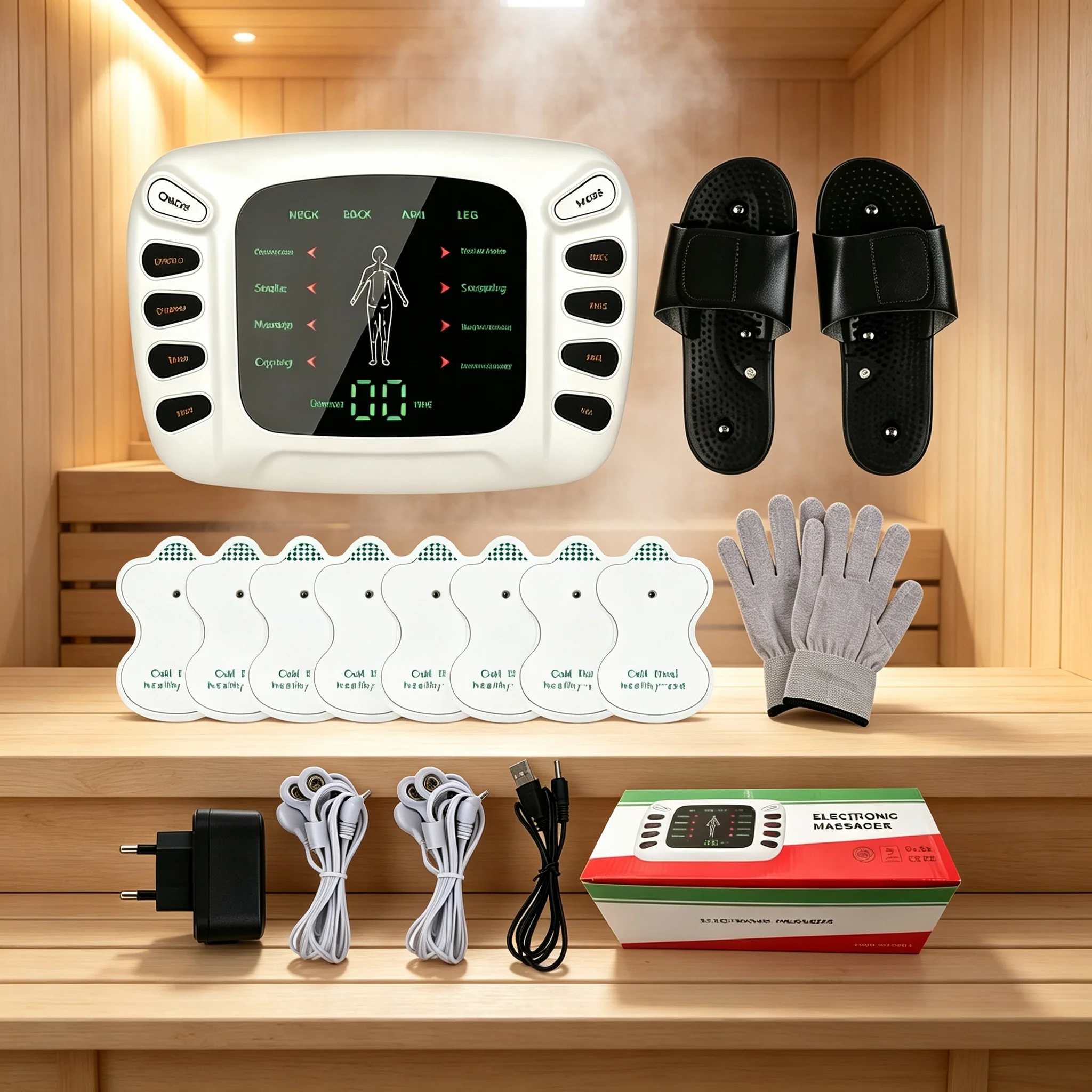 8-mode electrical stimulator, muscle body soothing care, body massager, dual-channel professional pain treatment machine