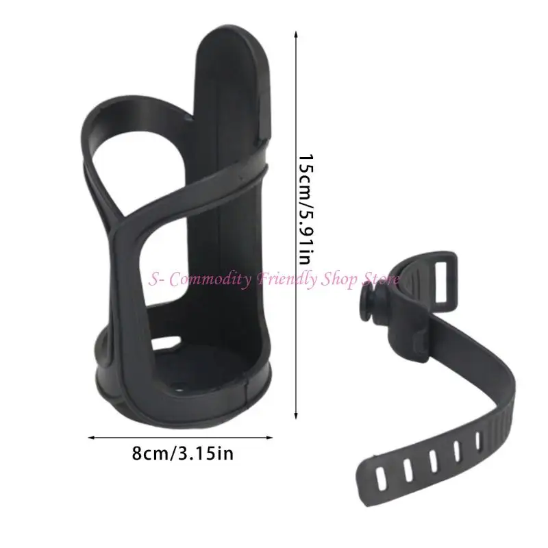 85AE Strollers Bottle Holder Adjustable Clamp for Strollers Bottles Cups and Drinks