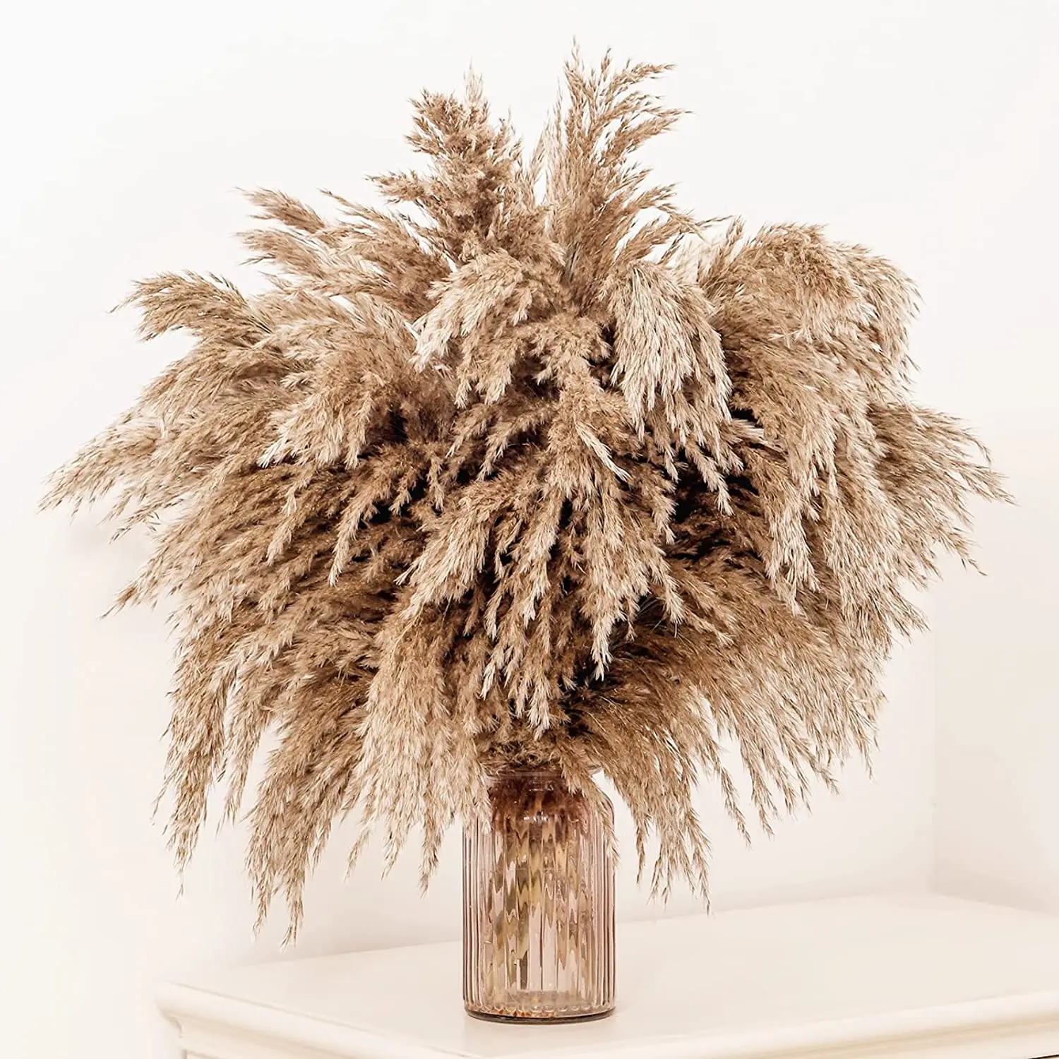 

Tall Fluffy Pampas Grass Brown Dry Pompous Grass Decor Wedding Flower Boho Decor Natural Pompas Flower Bouquet Room Decoration