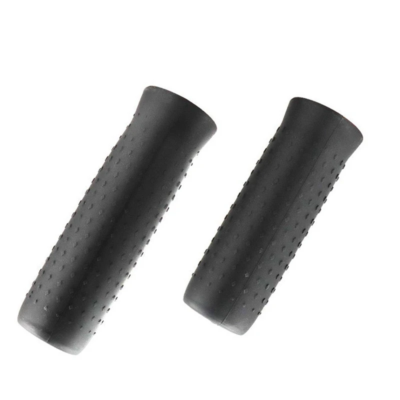 1 Pair Anti-Skid Wear-Resistant Protective Cover Brake Handlebar Cover Black Silica Gel